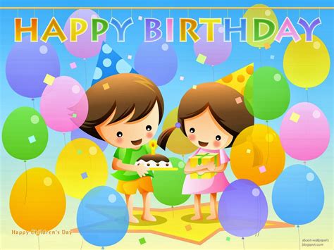 Best Wishes For Children Magnificent Happy Birthday Card For Kids