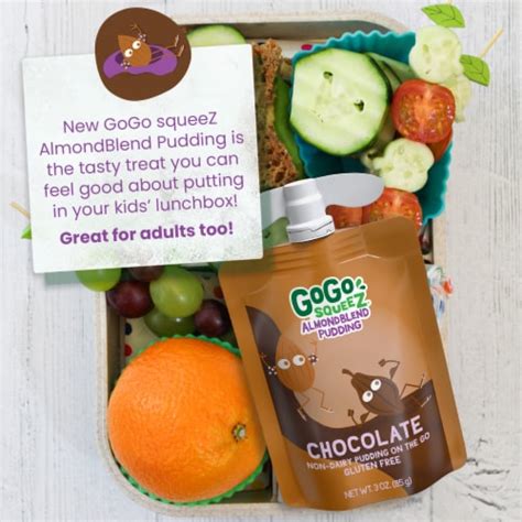 Gogo Squeez® Almond Blend Chocolate Pudding 4 Ct 3 Oz Kroger
