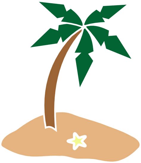 Palm Tree On Island Clip Art At Vector Clip