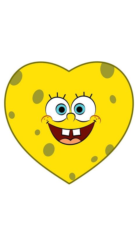 Spongebob Heart Sticker In 2023 Spongebob Valentines Day Clipart