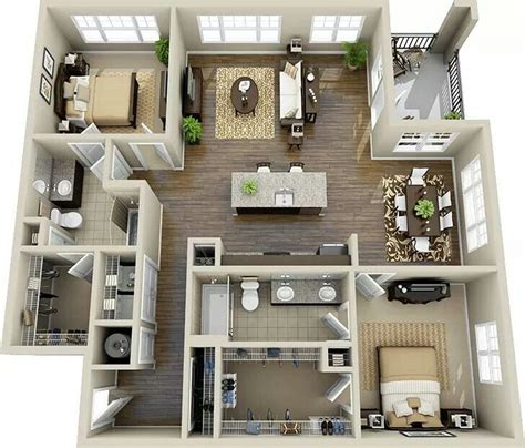 You almost certainly know already that small apartment company has actually come to be the leading. Pin by Thallia Leonor on depas | Apartment 3d floor plans ...