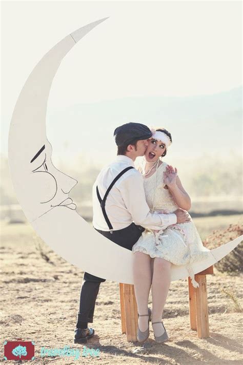 Gatsby Paper Moon Photo Booth And Natural Bench Prop For By Dappsy
