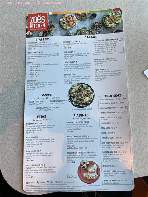 Hours may change under current circumstances Online Menu of Zoes Kitchen Restaurant, Tyler, Texas ...