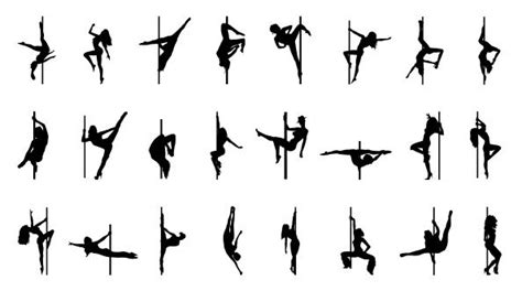 Pole Dancer Silhouettes Set Free Psd Files Dancer Silhouette Pole