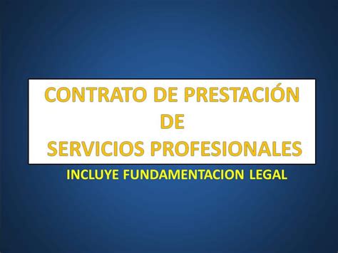 Contrato De PrestaciÓn De Servicios Profesionales Mx