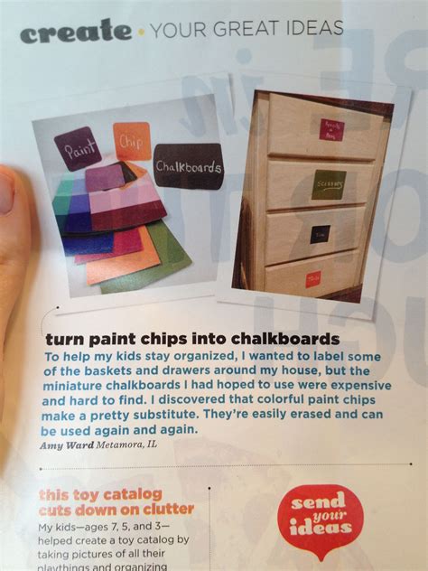 Use Paint Chips From Stores As Little Chalkboards The Chalk Erases
