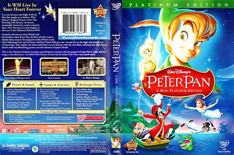 Walt Disney DVD Covers Peter Pan Disc Platinum Edition Walt Disney Characters Photo