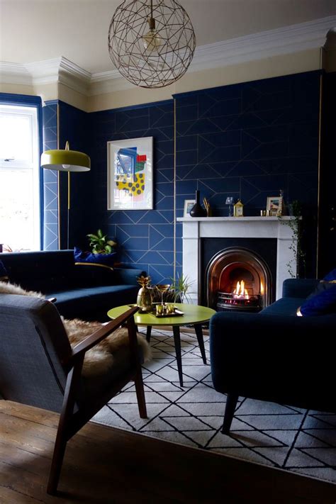 The green room thoresby courtyard. The Drawing Room - Final Reveal | Blue, gold wallpaper ...
