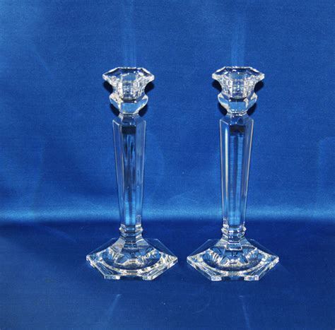 Vintage lead crystal candle holders. Vintage 8-1/8" Polished Lead Crystal Hexagon Candlestick ...