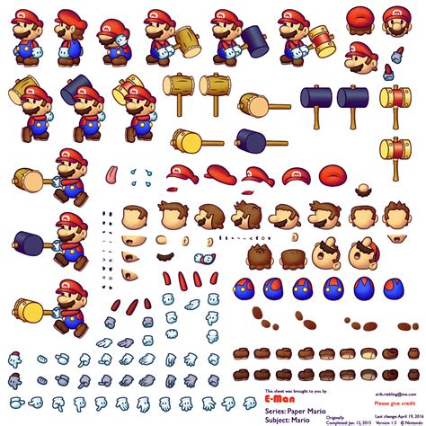 The Spriters Resource Full Sheet View Paper Mario Customs Paper Mario