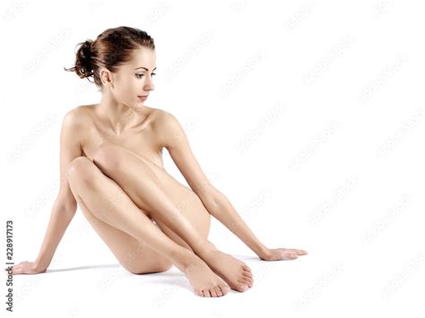Naked Girl Sitting On Floor Leaning Stock Illustration My Xxx Hot Girl