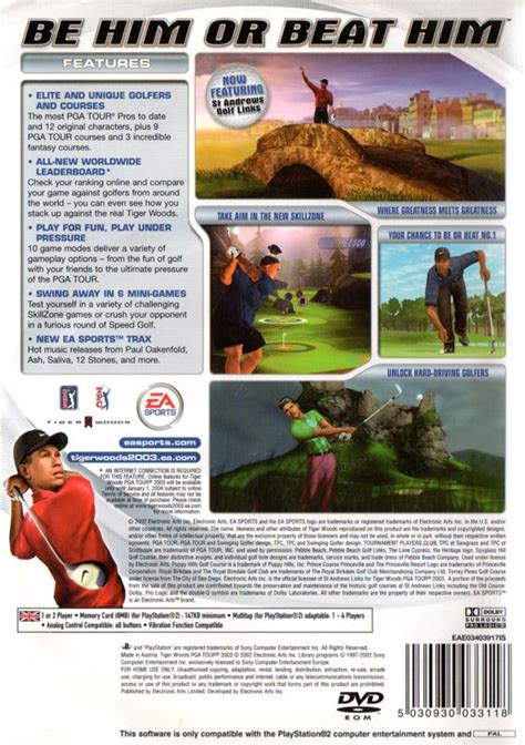 Tiger Woods Pga Tour 2003 2002 Playstation 2 Box Cover Art Mobygames
