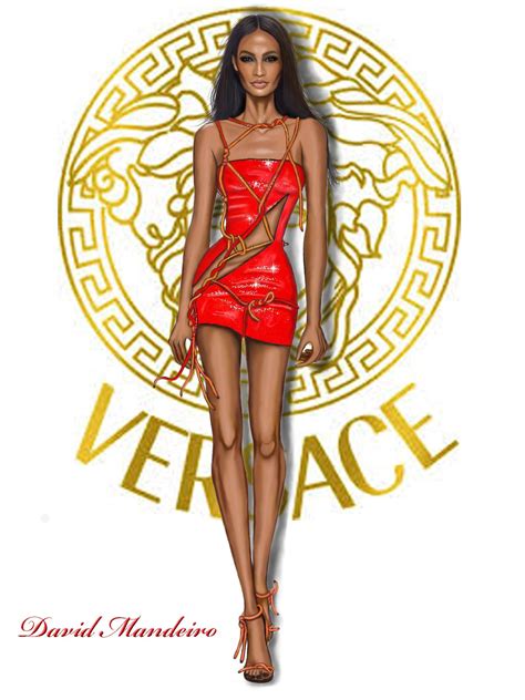 Joan Smalls By David Mandeiro Illustrations Official Versace Couture Spring Summer 2016 Frock