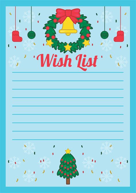 Best Free Printable Christmas Wish List Pdf For Free At Printablee