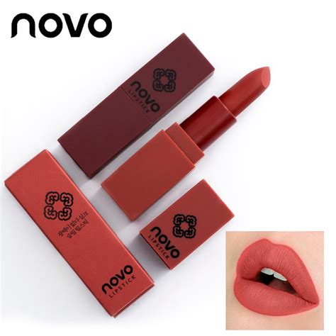 NOVO Marke Lippenstift Wasserdicht Nude Matte Lipstick Matte Samt