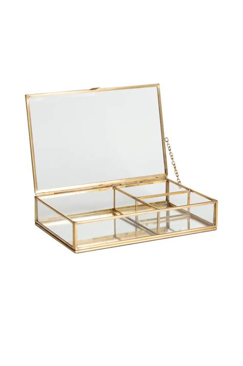 Clear Glass Jewelry Box Gold Colored Home All Handm Us 2 Glass Jewelry Box Jewelry
