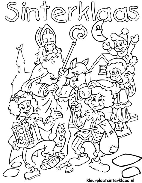 Intocht Sinterklaas KleurplaatSinterklaas.nl Sinterklaas, Knutselen