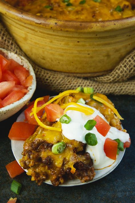 Black beans are low in fat, high in protein, and provide plenty of fiber. Low-Carb Mexican Taco Casserole-garnished with cream ...