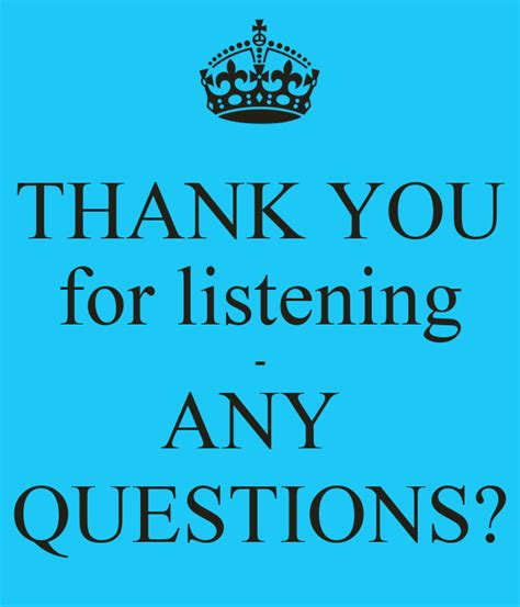 Thank You For Listening Any Questions Poster Lwanjoo Keep Calm O