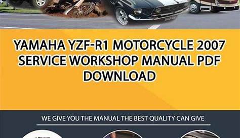 Yamaha YZF-R1 Motorcycle 2007 Service Workshop Manual PDF Download