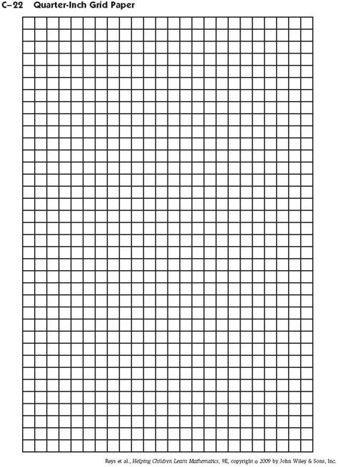 C 22 Quarter Inch Grid Paper Pieces Free Printable 14 Graph Paper