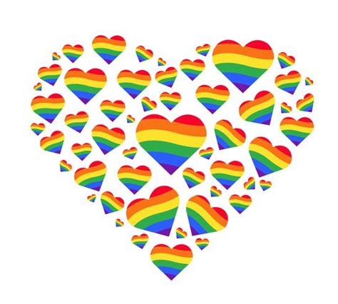 rainbow flag lgbt gay pride sign rainbow heart 533163 vector art at vecteezy