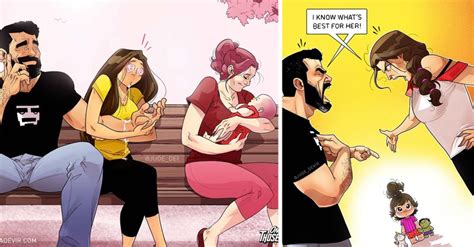 40 Honest Drawings Show The Challenges And Joys Of Married Life Cute Couple Comics