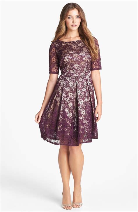 Taylor Dresses Lace Fit And Flare Dress Nordstrom