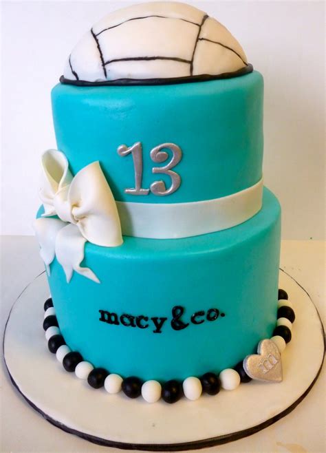 Tiffany Blue Volleyball Cake