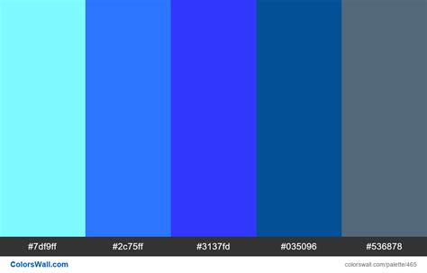 Blue Themed Color Palette Hex Rgb Code Color Palette Blue Colour Images