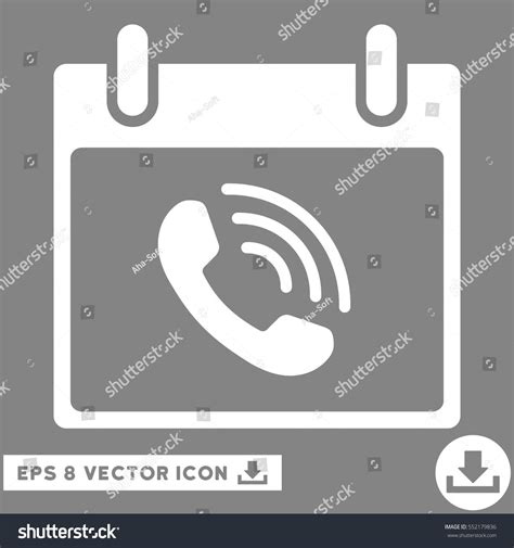 Phone Call Calendar Day Icon Vector Stock Vector Royalty Free