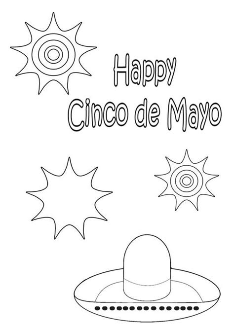 Dibujo Para Colorear Feliz Cinco De Mayo Dibujos Para Imprimir Gratis
