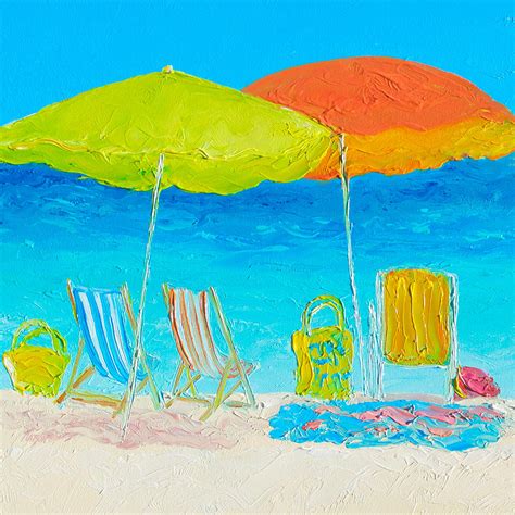 Beach Painting Sunny Days Painting By Jan Matson