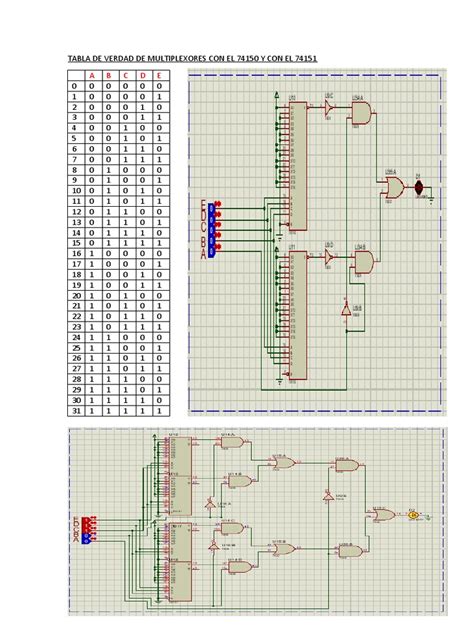 Tabla De Verdad De Multiplexores 74150 Y Con El 74151 Pdf