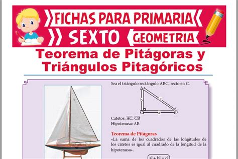 Teorema De Pitágoras Y Triángulos Pitagóricos Para Sexto De Primaria
