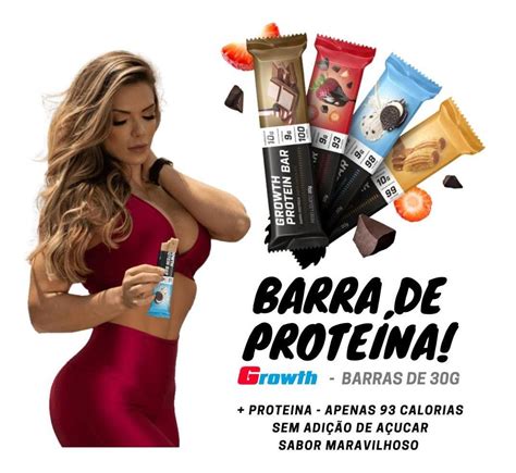 Barra De Prote Na Whey Bar Growth Caixa Unidades Parcelamento Sem Juros