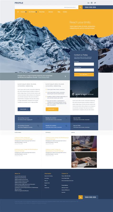 Profile A Free Website Template Fribly