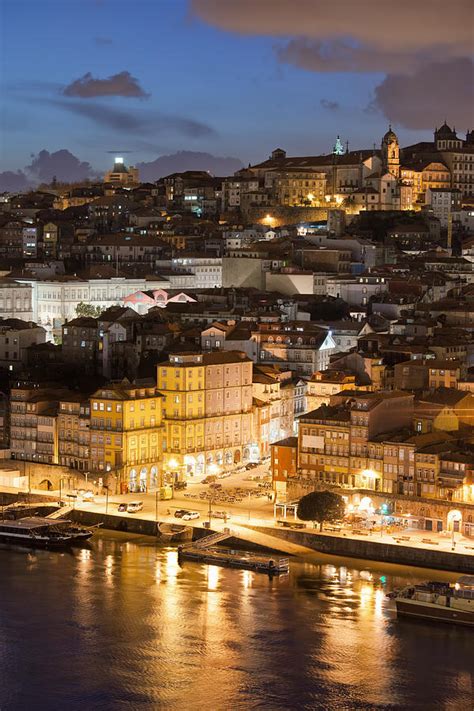 City Of Porto In Portugal By Night Photograph By Artur Bogacki Pixels