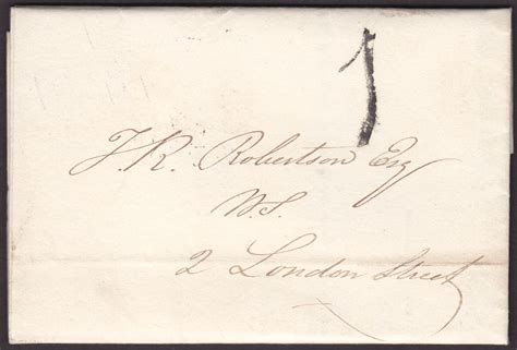 Great Britain 1833 Pre Stamp Entire To Edinburgh British Commonwealth