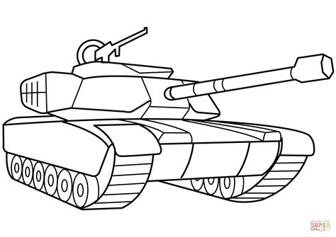 Military Tank coloring page | Free Printable Coloring Pages