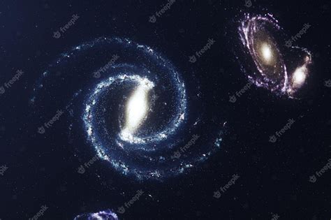 Galaxie Dillustration 3d Dans Lespace Lointain Galaxie Spirale