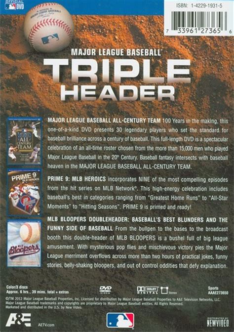 Major League Baseball Triple Header Dvd Dvd Empire