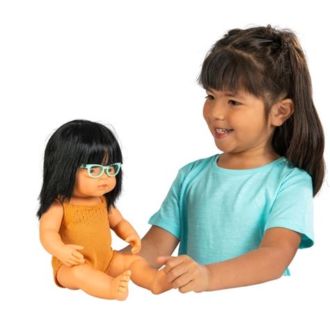 Miniland Educational Girl Doll With Glasses 38cm Smyths Toys Uk