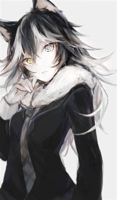 White Wolf Anime Girls Anime Girl With Wolf Ears Wallpapers Wallpaper