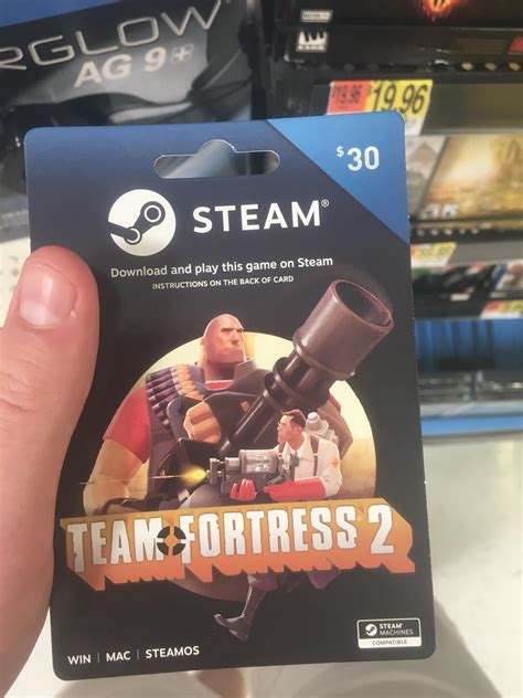 Maybe you would like to learn more about one of these? My local Walmart still sells TF2 Steam gift cards : gaming