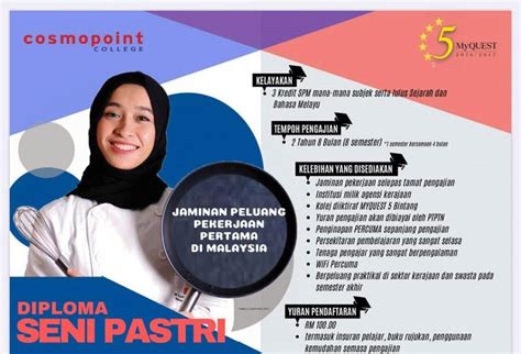 Kolej pengajian seni kreatif 9. Diploma Seni Pastri dan Bakeri / Diploma Pastry & Bakery ...
