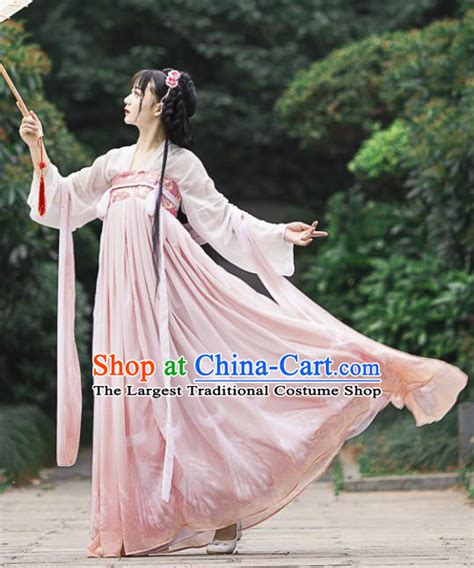 chinese ancient cosplay game fairy princess pink dress traditional hanfu imperial consort