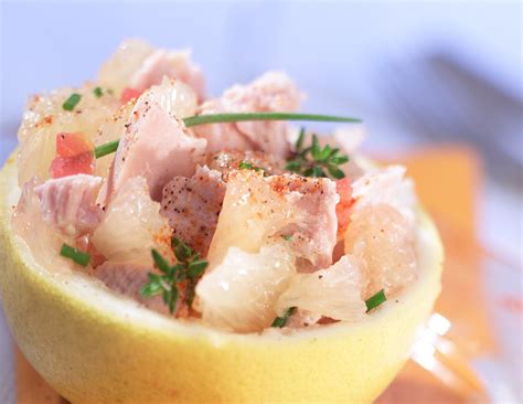 Recette ceviche de thon au pomelo