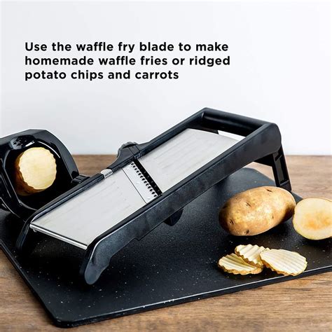 Adjustable Mandoline Slicer With Waffle Fry Blade In 2021 Waffle