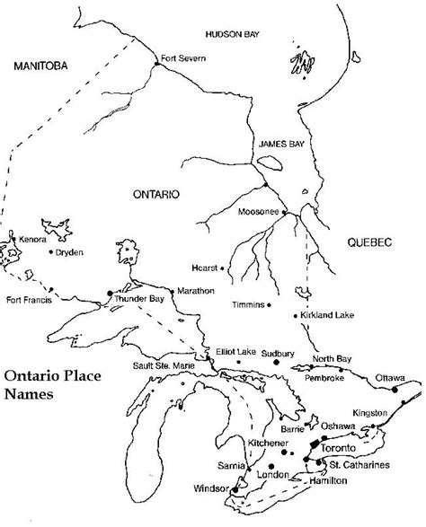 Blank Map Of Ontario